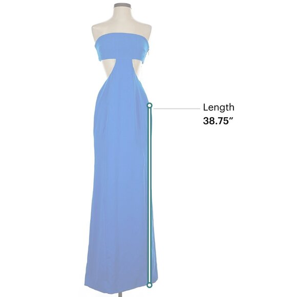 House of CB Altana Vibrant Blue Strapless Maxi Dress with Cutout - Picture 6 of 16